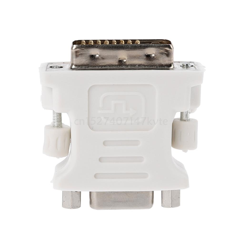Portable 15 Pin VGA Female to DVI-D Male Adapter Converter LCD