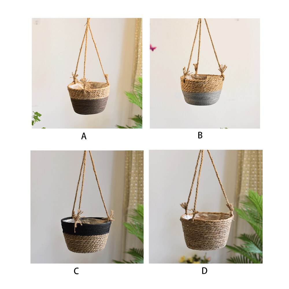 Macramé para planta hecha a mano, soporte de macramé para planta, canasta colgante de almacenamiento, red Vintage Bohemia, maceta, cordón de planta para decoración del hogar