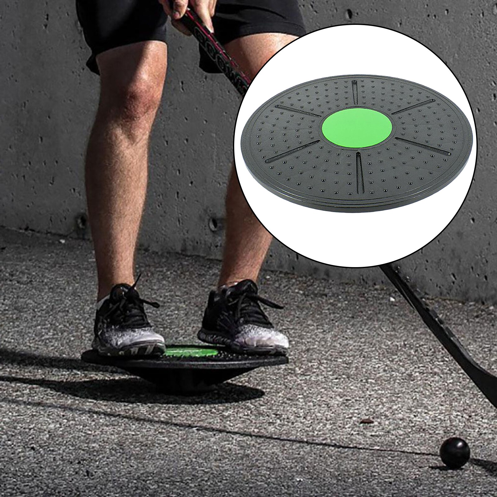 Balance Board Round antiscivolo esercizio rotazione stabilità allenamento disco Sport: Green