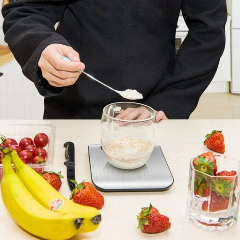 Digital matvåg rostfritt stål digital köksvåg 10kg/5kg precisionsmatvåg digital vikt gram och oz, ml, lboz