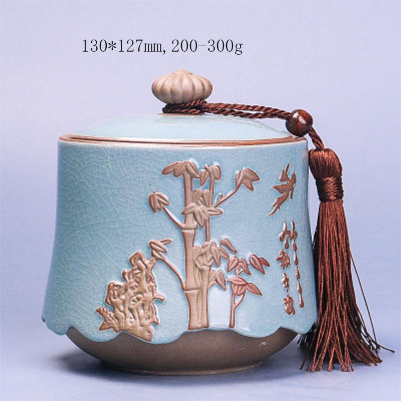 Chinese stijl keramiek theebussen theedoos pot opberghouder chinese kungfu bus theeservies accessoires thuiskantoor theeservies: 10