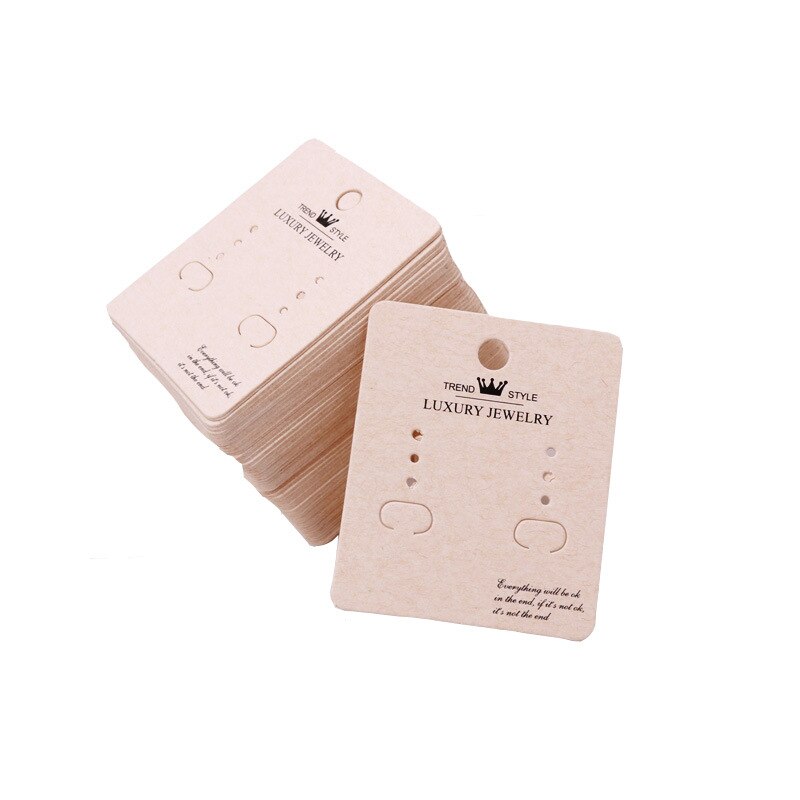 100 stuks papieren oorbellen kaarten sieraden displaystandaard broche haarspeld hoofdtooi armband ketting verpakking kaarten labels