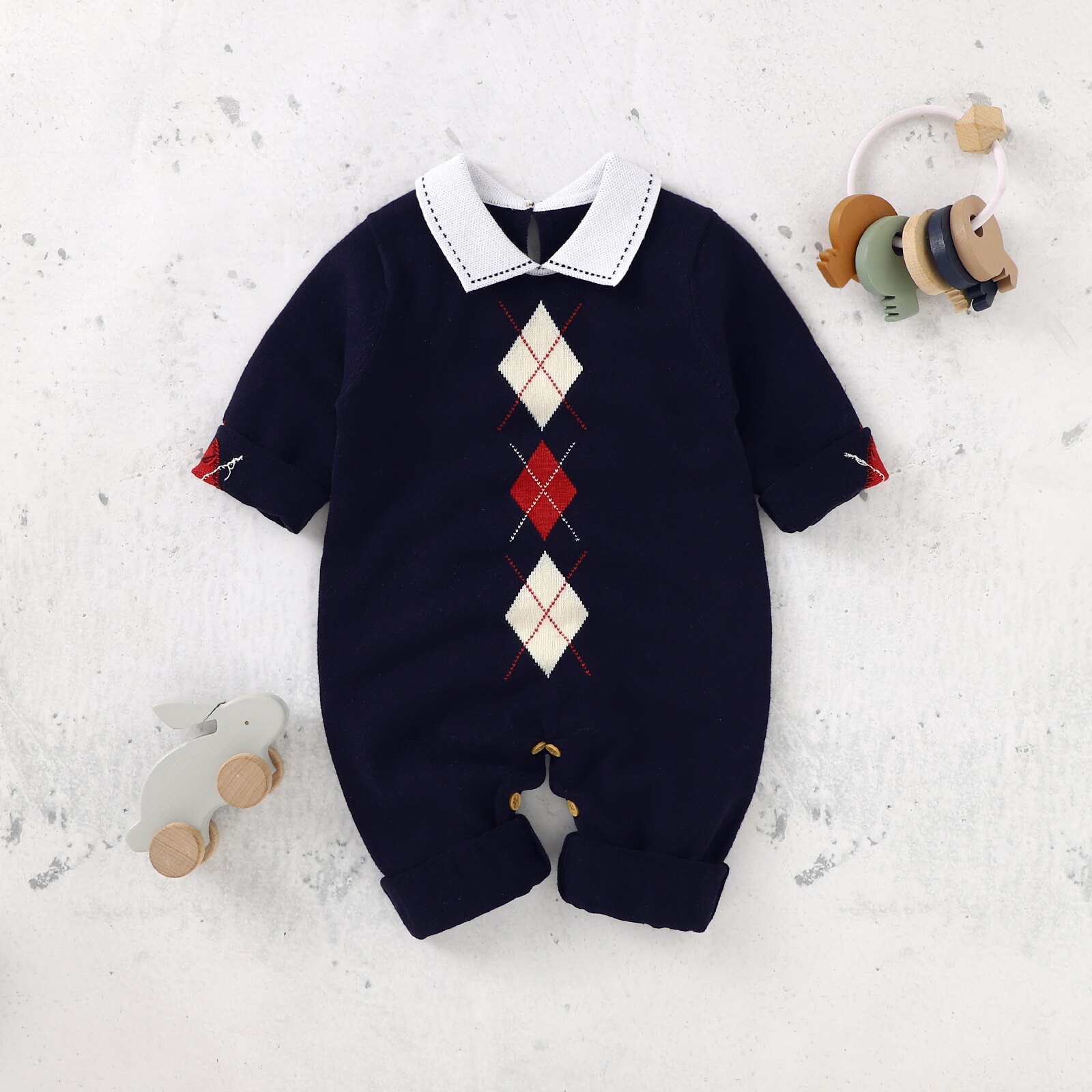 Baby Rompers Long Sleeve Newborn Infant Unisex Jumpsuits Outfits Autumn Winter Cotton Knitted Toddler Boy Girl Overall One Piece