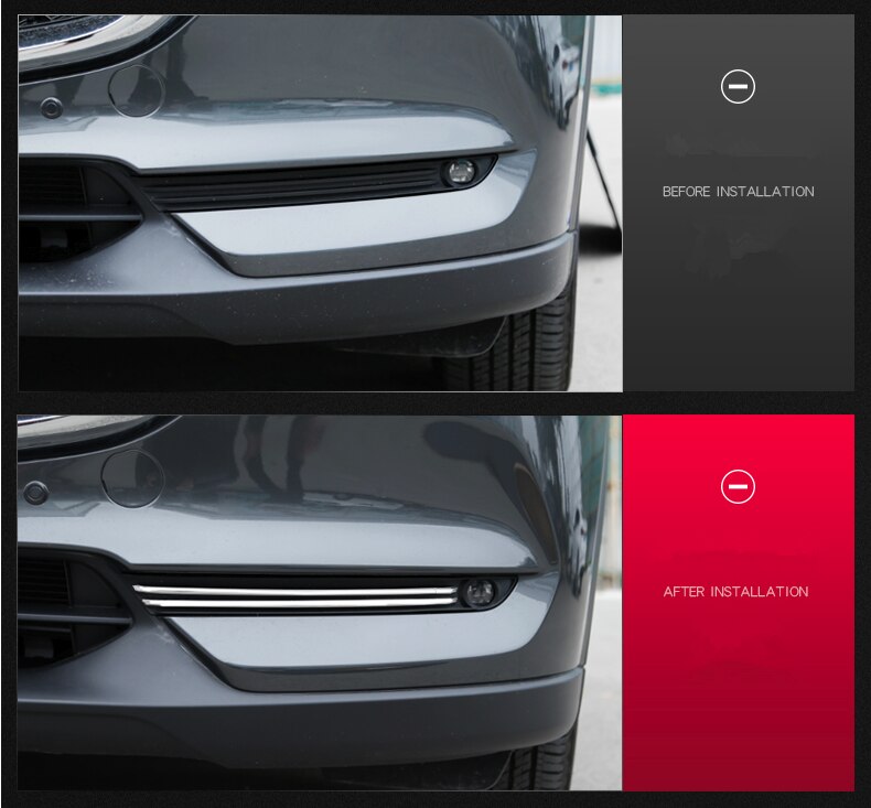 Til mazda cx -5 cx5 tilbehør bil tågeforlygte pyntelister dekorationsdæksel udvendig abs krom styling