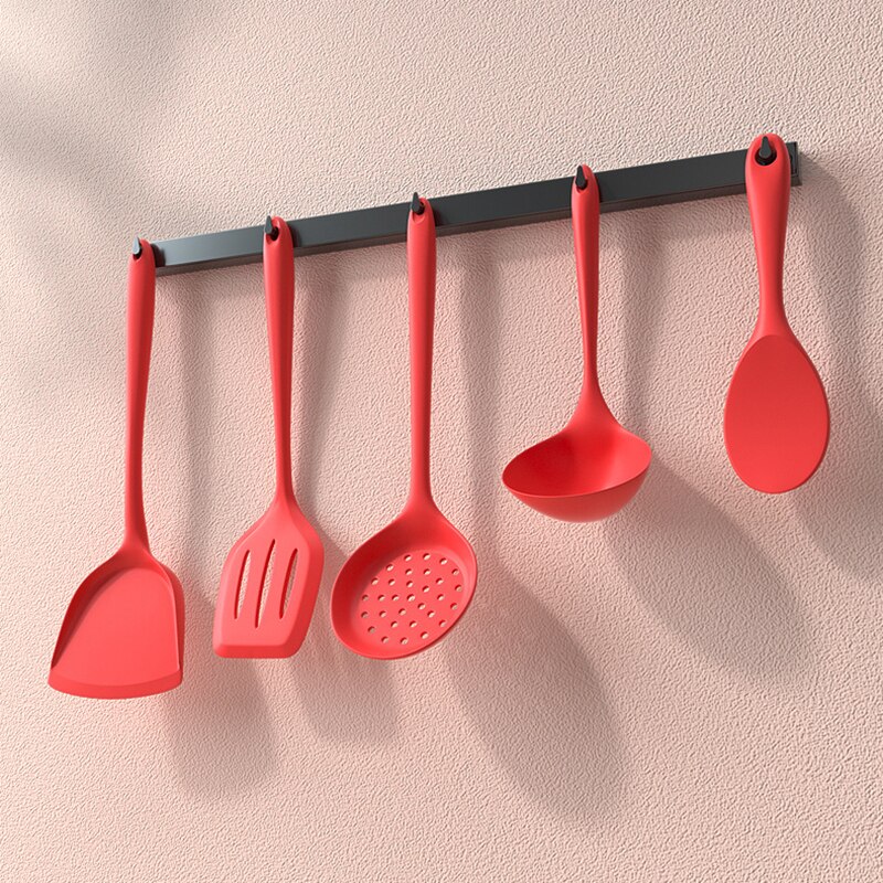 Rice Cooker Silicone Spoon for Cooking Spatula Kitchen Ladle Heat Resistant Tableware With Hollow Out Long Handle Spoon Bar