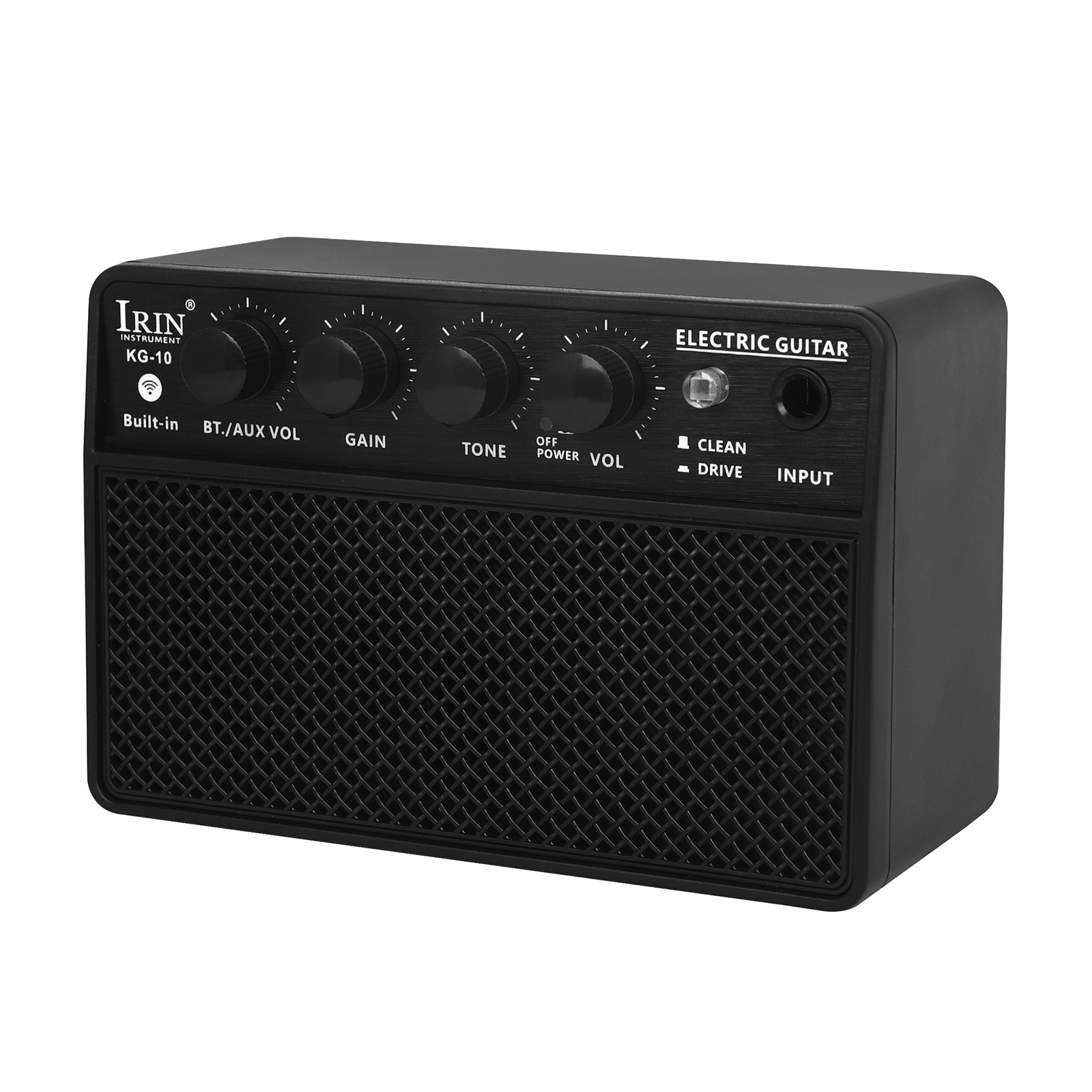 IRIN 10W Electric Guitar Amplifier BA-10 Bluetooth Acoustic Guitar Speaker Portable Mini Instrument Amplifier Amp Accessories: black