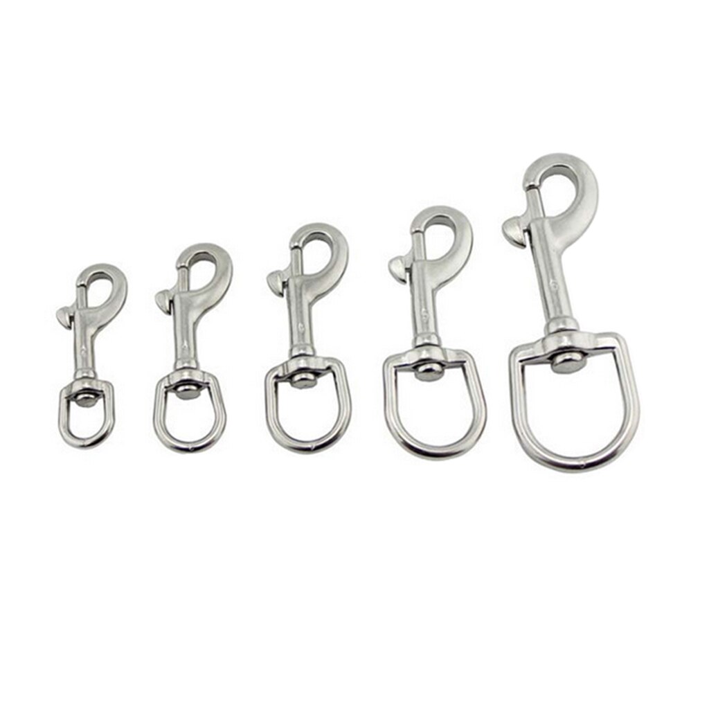 316 Stainless Steel Swivel Eye Snaps Spring Hooks For Scuba Tech Diving
