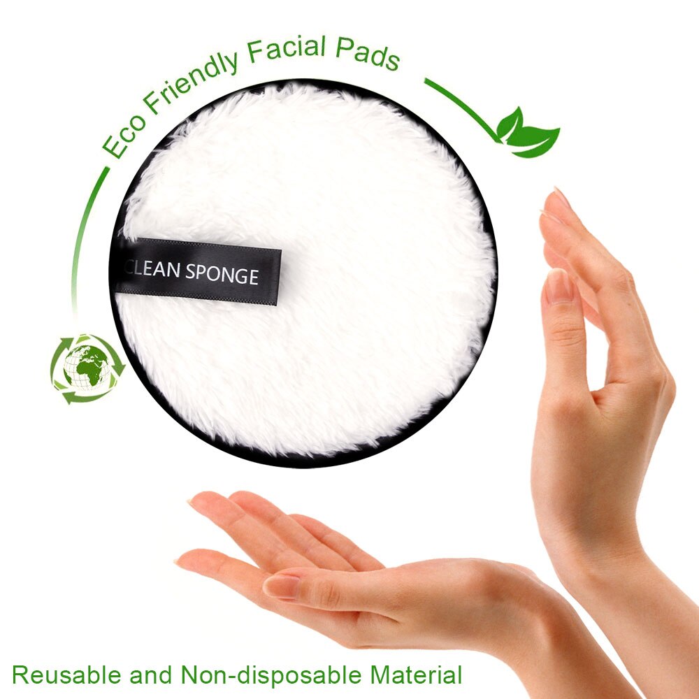 3/4 stk mikrofiber makeupfjerner genanvendelige vatrondeller makeupfjerner skiver vaskbar pust sund hud ansigtspleje dobbelt lag