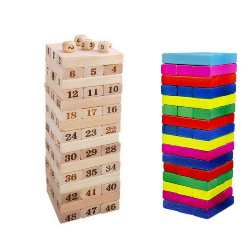 hilittlekids 48 Pieces Large Size Digital Stacks Wooden Block Toys Kids Can Play With Their Friend Can Get Fun Baby Wooden Toys