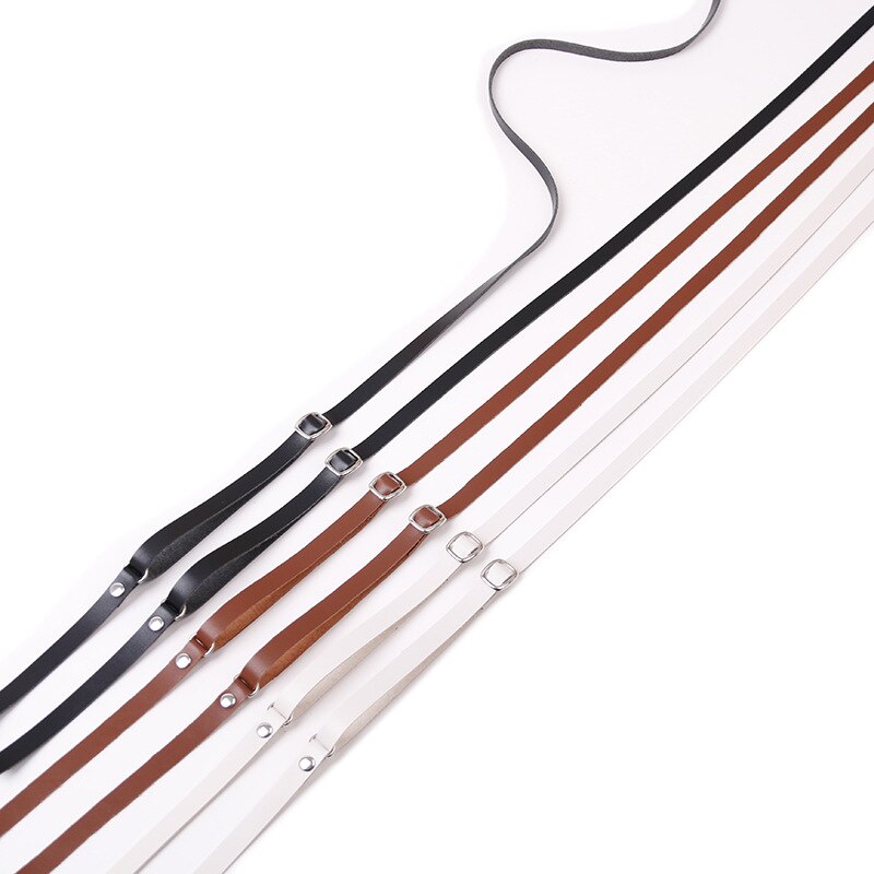 1 Pair Women Double-shoulder Adjustable Shoulder Strap leather Suspenders Pectoral Girdle Dress accessories Thin Straps