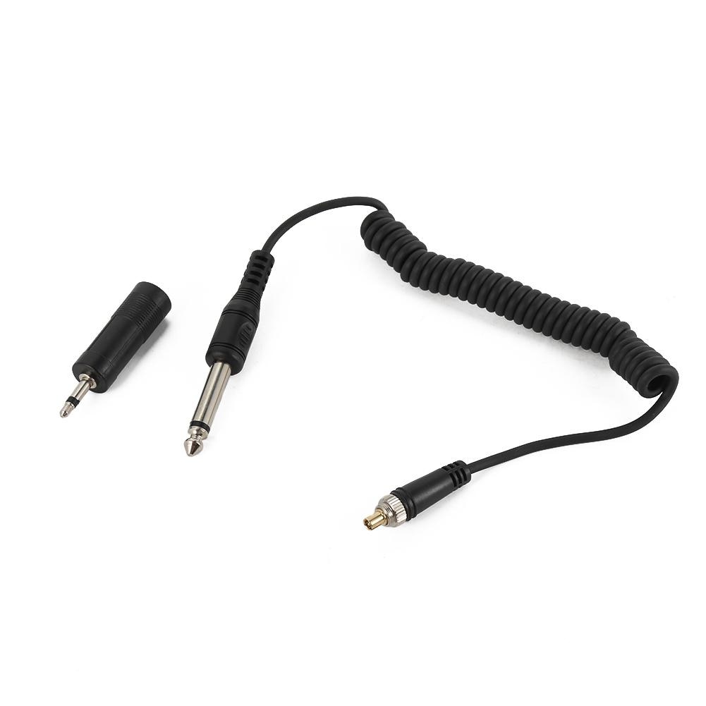 Para Yongnuo LS-PC635 Cable de sincronización de ordenador con tornillo de bloqueo para 3,5mm 6,35mm estroboscópico de estudio para Yongnuo RF603 Flash de estudio/luces