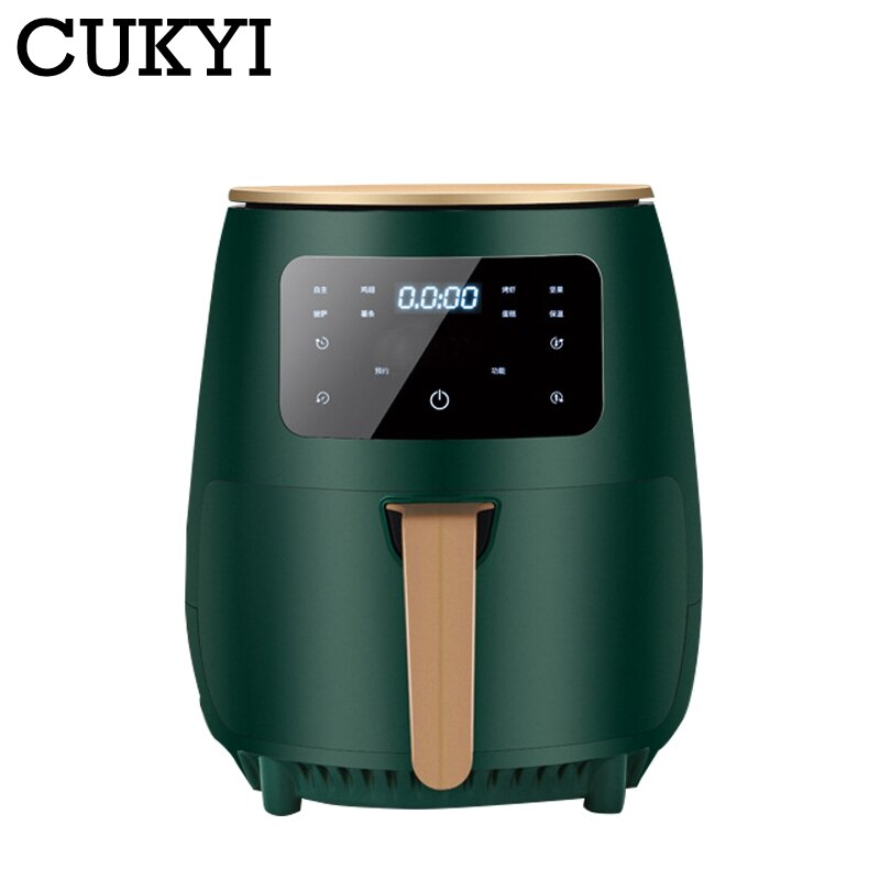 CUKYI 4.5L Household Electric Air Fryer Multifunction Oil-free Smokeless Baking Oven Non-stick Automatic Healthy BBQ Machine