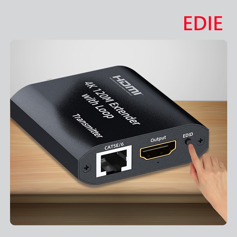 4K HDMI Extender 120M with Loop HDMI via CAT5e/6 RJ45 LAN 1080P 60M HDMI to Rj45 extender With Audio EDID for PS5 HDTV PC laptop