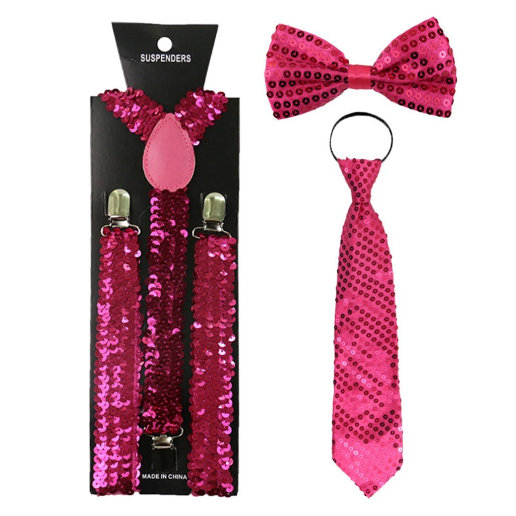 Bretels Heren Bretels Lovertjes 2.5 Cm Breed Verstelbare Solid Straight Mode Clip Bretels Unisex 11 Kleur Y-Strap # p3: Watermelon Red