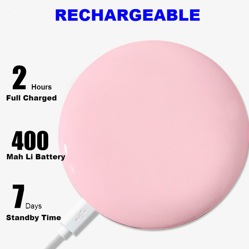 Espejo de bolsillo portátil con luz Led para mujer y niña, espejo compacto plegable redondo, aumento de 1X 3X, espejos Led de bolsillo
