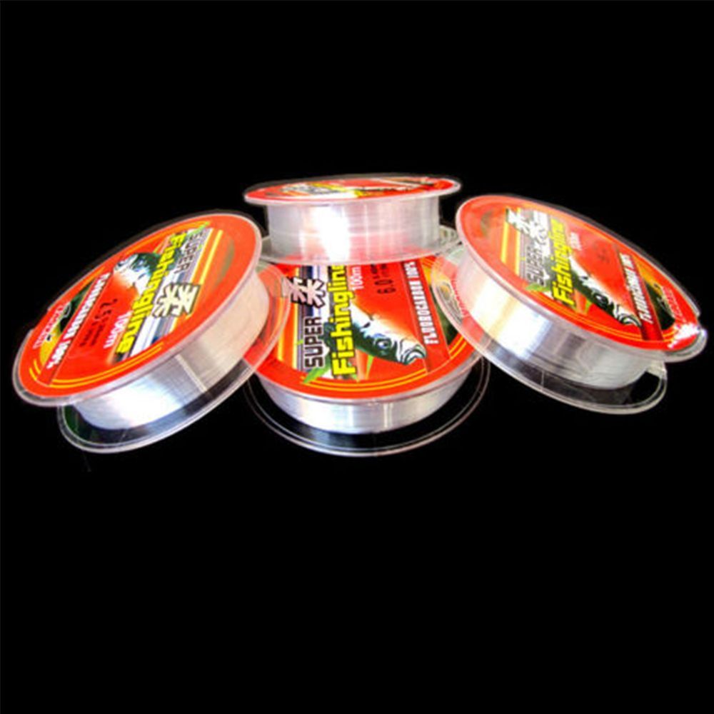 100M Super Strong Fishing Line 100% Fluorocarbon Monofilament Nylon PA Tackle Wire Durable Fishing Line 0.8-6LB