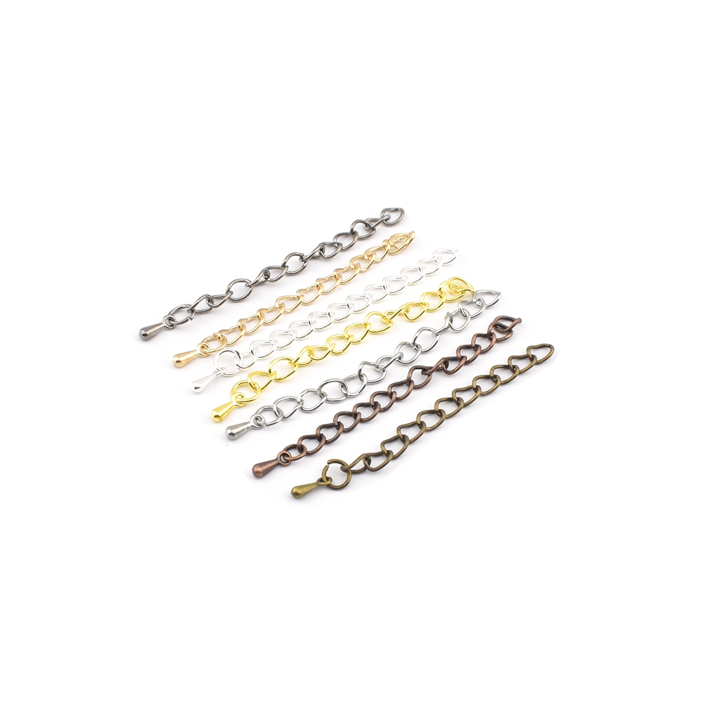 20 Teile/los 5 7cm Erweiterte Ketten Wasser Tropfen Charme Ton Verlängerung Schwanz Kette für Schmuck Machen Lieferungen DIY Armband zubehör