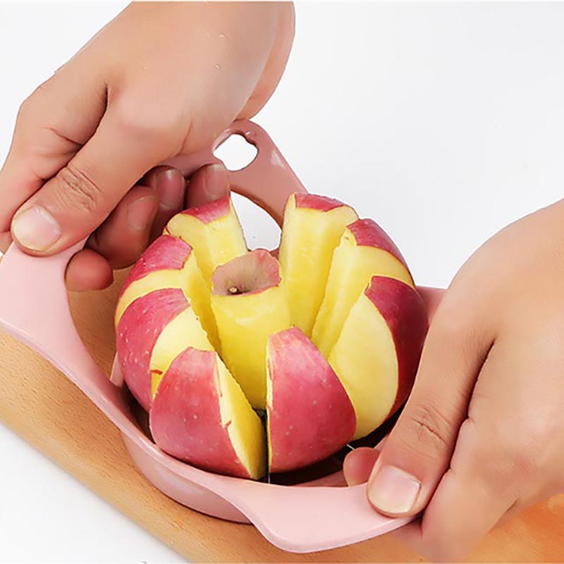 Æbleskærer køkkenudstyr corer cutter pære frugt hurtig forarbejdning æble let skåret rustfrit stål klinge + pp håndtag