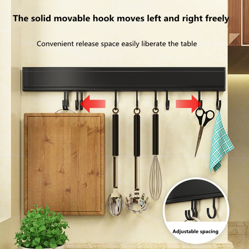 No-punching kitchen hook rack wall wall hangers wall hangers rack kitchen utensils rack spoon shovel storage rack