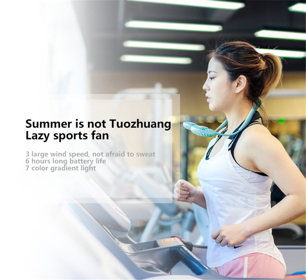 Sports Fan Neck Ring Fan Hanging Neck Lazy Aromatherapy Lantern Outdoor Mini Portable Practical Durable Fans