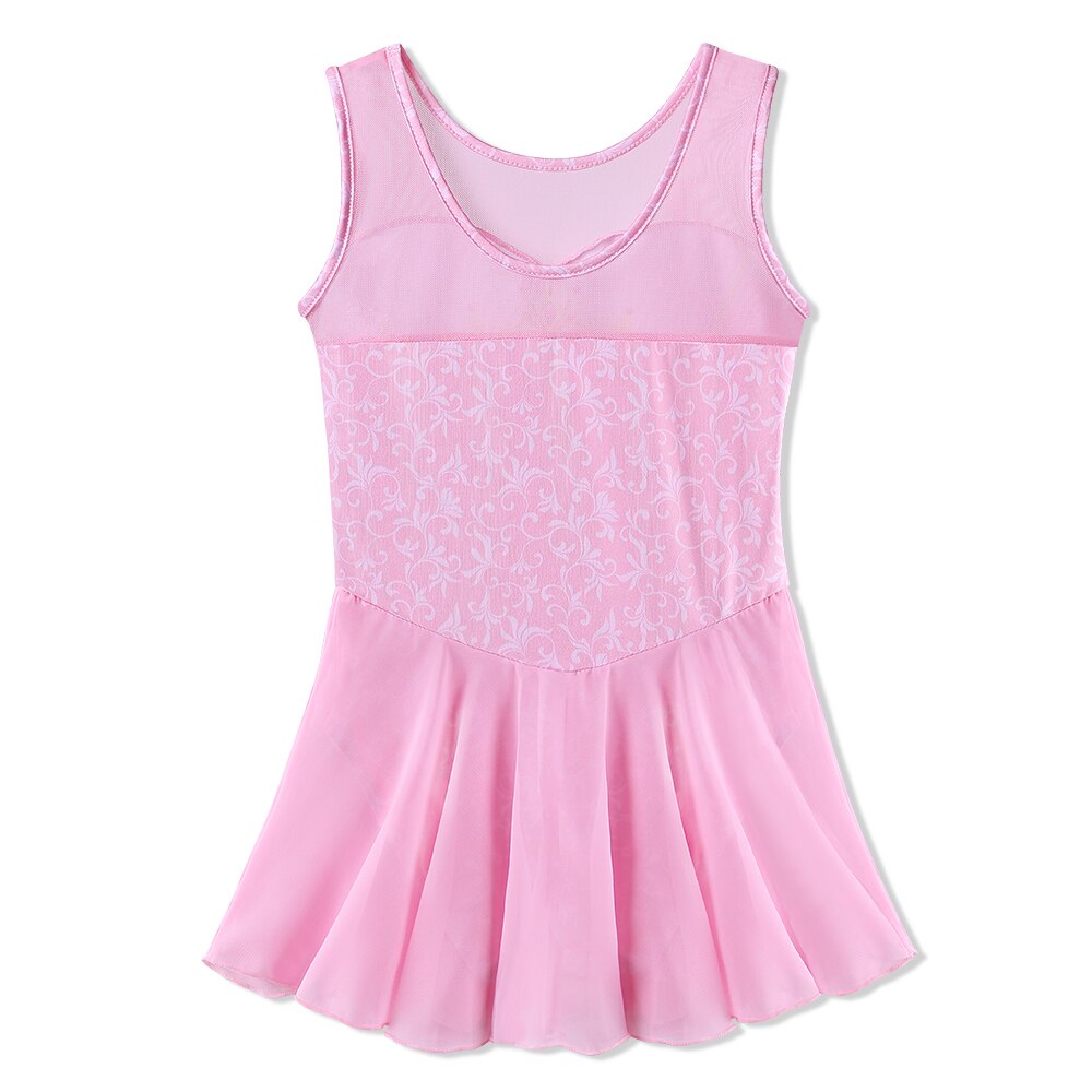 BAOHULU Pink Cotton Kids Tutu Dance Wear Mesh Crown Heart Ballet Leotard Gymnastics Costume for Girls Ballerina Dance Clothes