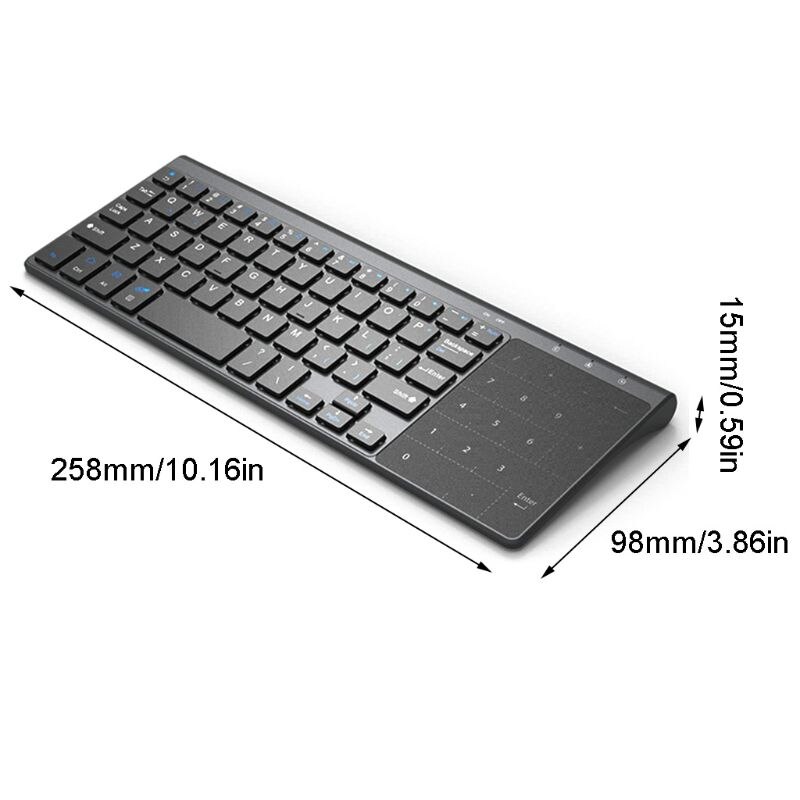 Small Wireless Computer Keyboard 2.4G Wireless Smart TV External Remote Keypad