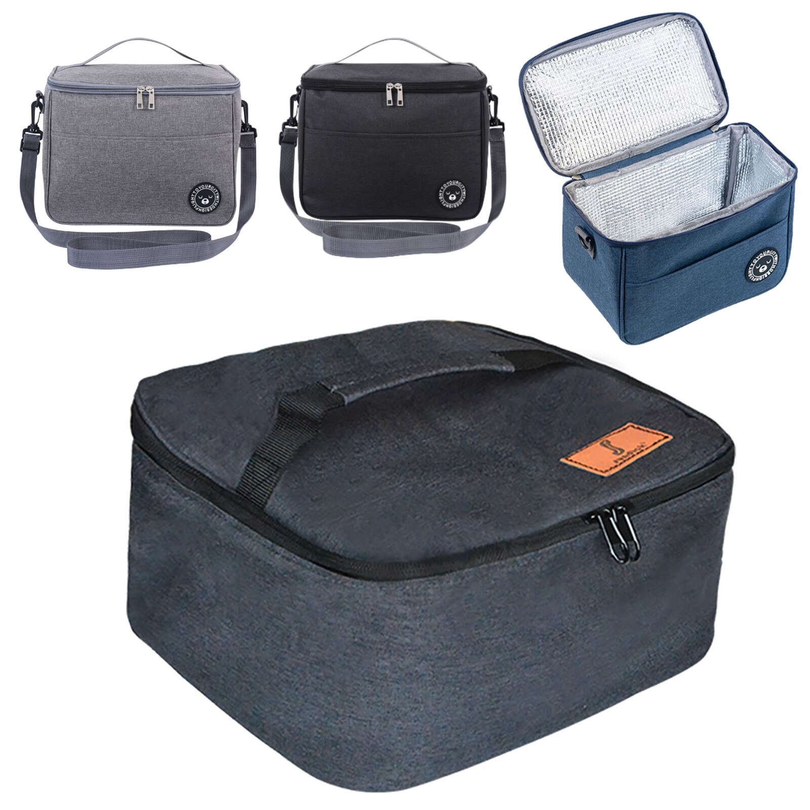 Camping Thermal Cooler Bag Cookware Bag Lunch Box with Strap Waterproof Pot Stove Storage Gas Tank Bags Picnic Insulated Bag