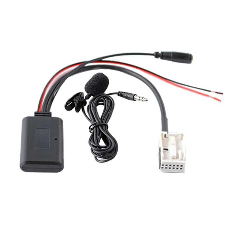 12Pin Aux Adapter Bluetooth Module MP3 Aux-In Draadloze Autoradio Stereo Aux Kabel Adapter Voor Peugeot