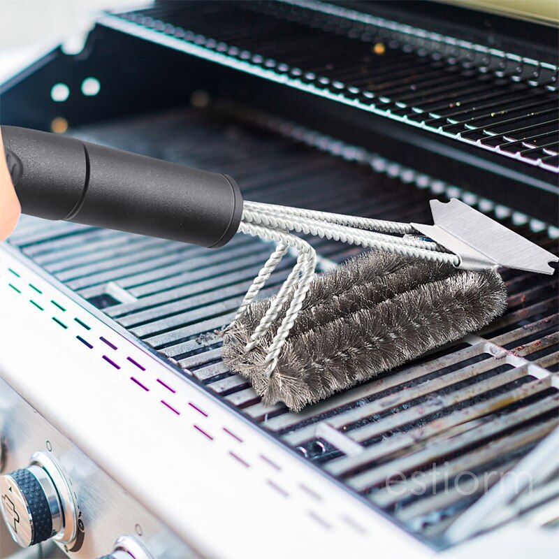 Grill Brush and Scraper,18 inch stainless steel Wire Barbecue cleaning brush,BBQ cleaner for Weber Gas/Charcoal Grilling Grates