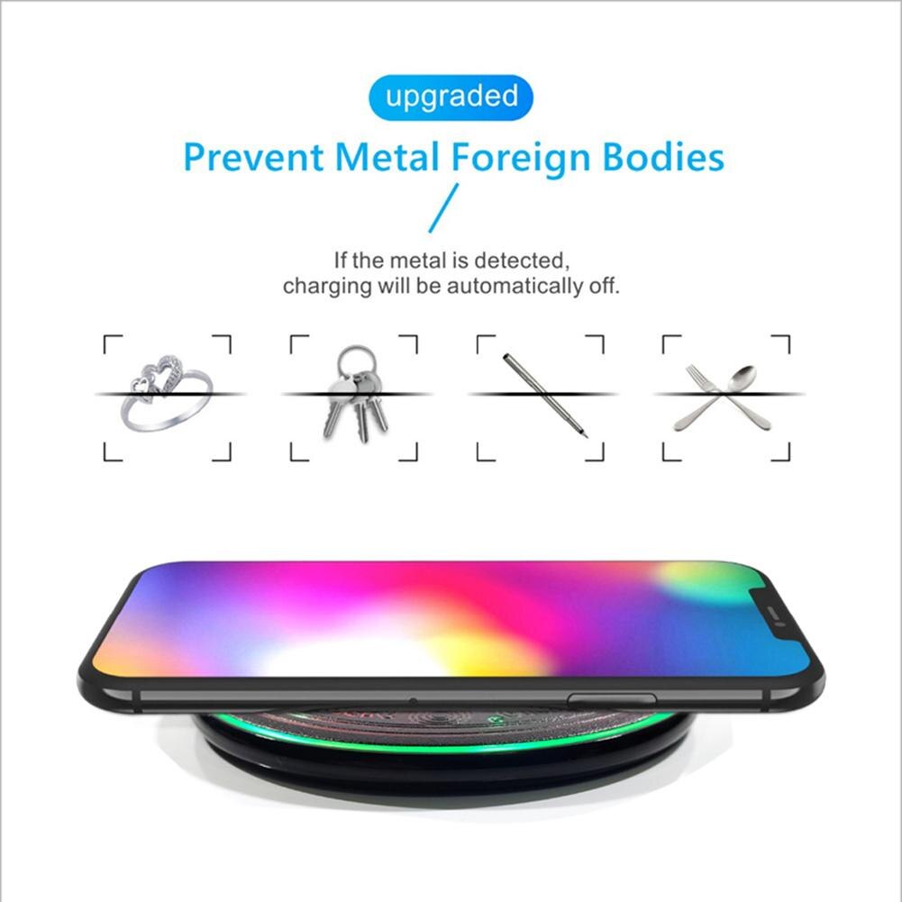 10W Qi Standard Glowing Magic Array Wireless Mobile Phone Charger Charging Pad Wireless Mobile Phone Charger