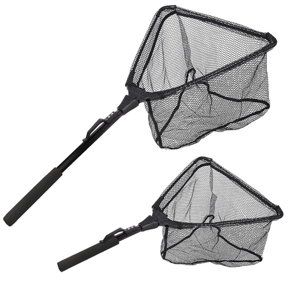 Collapsible Fishing Nets Aluminum Alloy Fishing Tools Small Mesh Foldable Landing Net Pole Casting Network Trap Fishing Tackle
