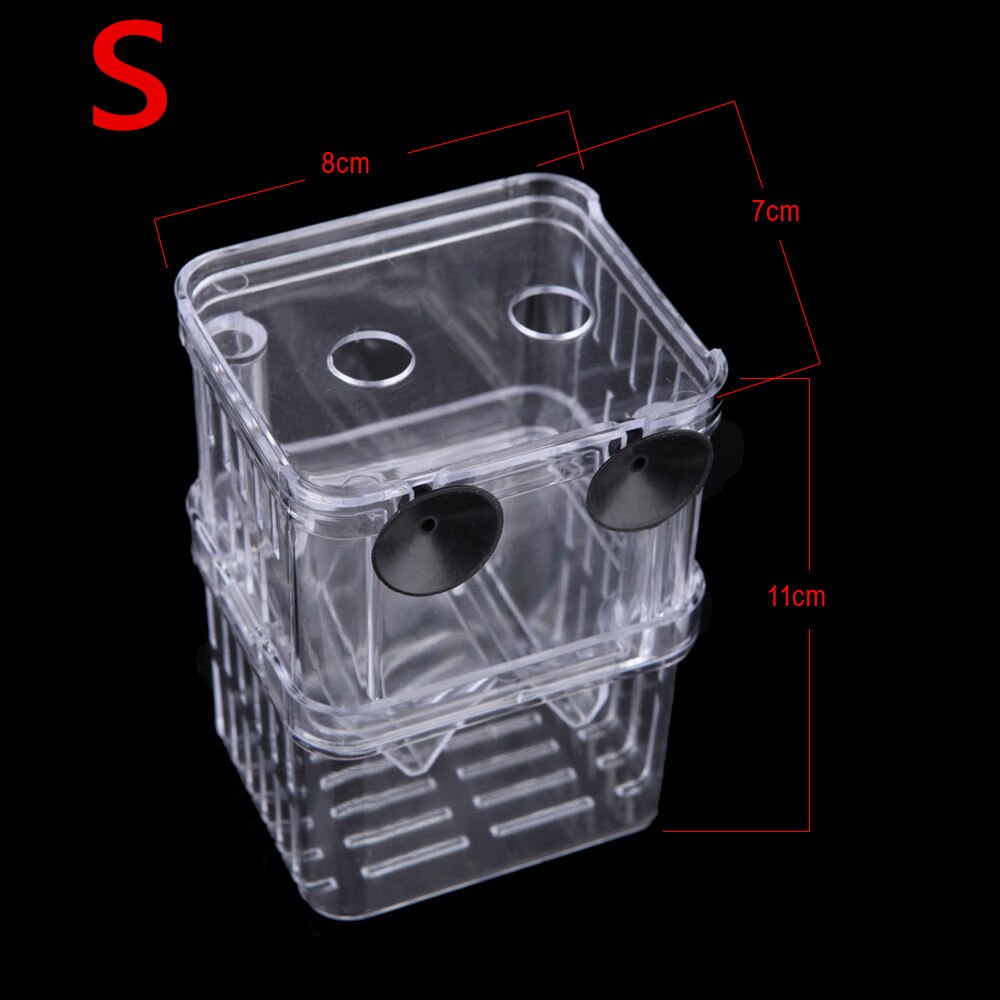 Wall Hanging External Breeding Box Transparent Aquarium Fish Tank Isolation Box With Water Pump Aquarium Box: S