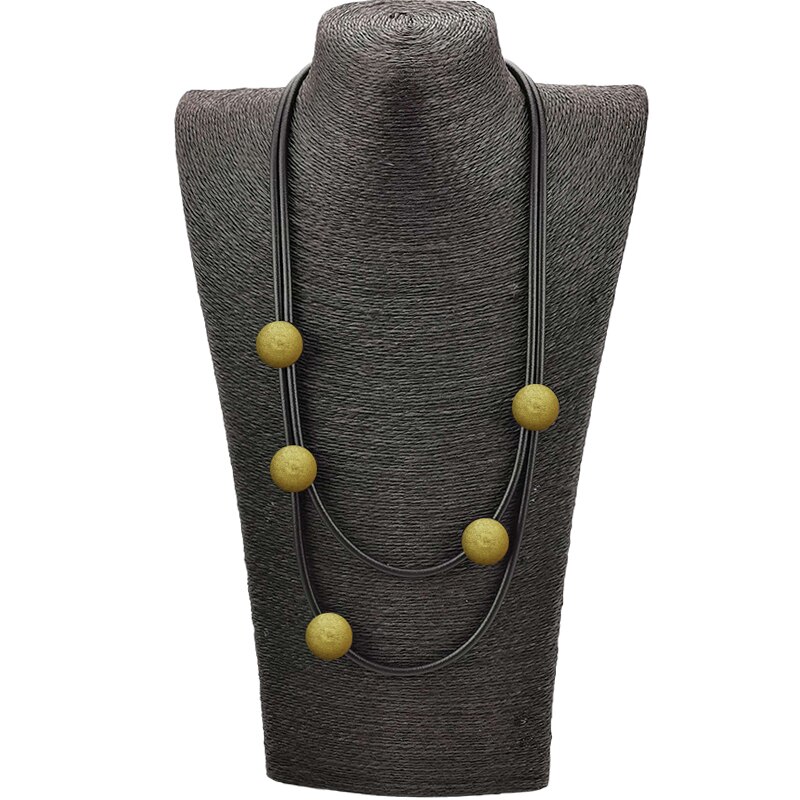 UKEBAY-collar de oro Color de madera para mujer, collares ajustados para mujer, joyería Simple hecha a mano, collares de lujo góticos que combinan con cadenas para suéter: gold