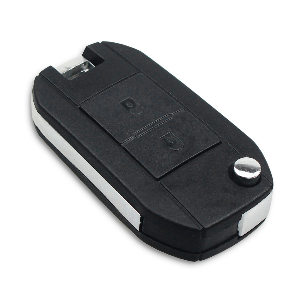 KEYYOU 1 Uds versión modificada llave de coche plegable para Toyota AYGO para Citroen C1 C3 para Peugeot 307 VA2 hoja de entrada Fob funda 2 botones