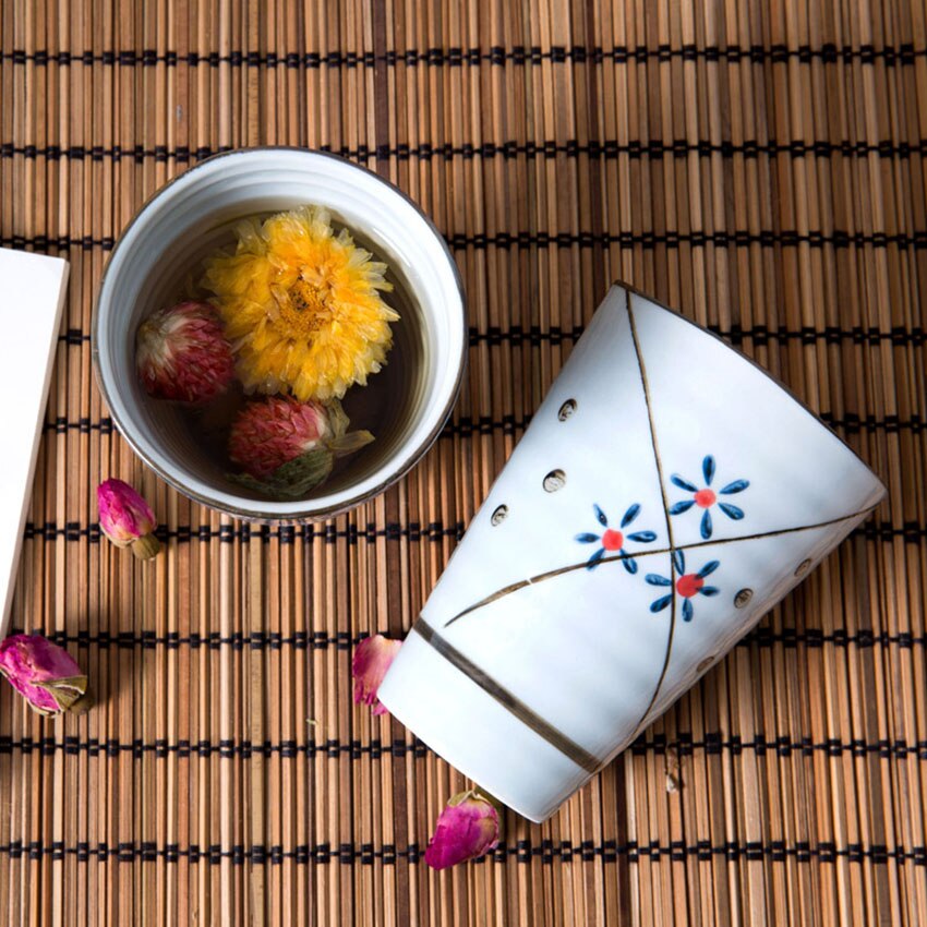 Porcelain Ceramic Drinkware ceramic water cup retro hand-painted cups Japanese style tea set small teacup cup tea