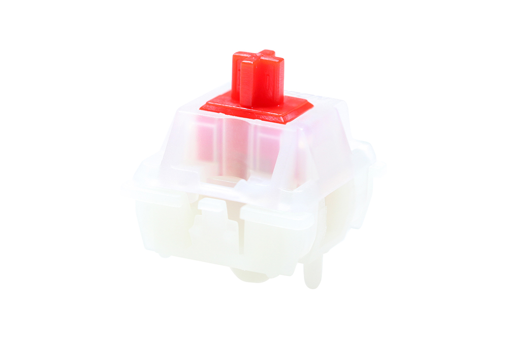 Gateron Milky Pro Switch 5pin RGB lineal táctil amarillo rojo interruptor para teclado mecánico Nylon prelubricado PA66 45g 50g POM SMD: Marrón / Interruptor rojo