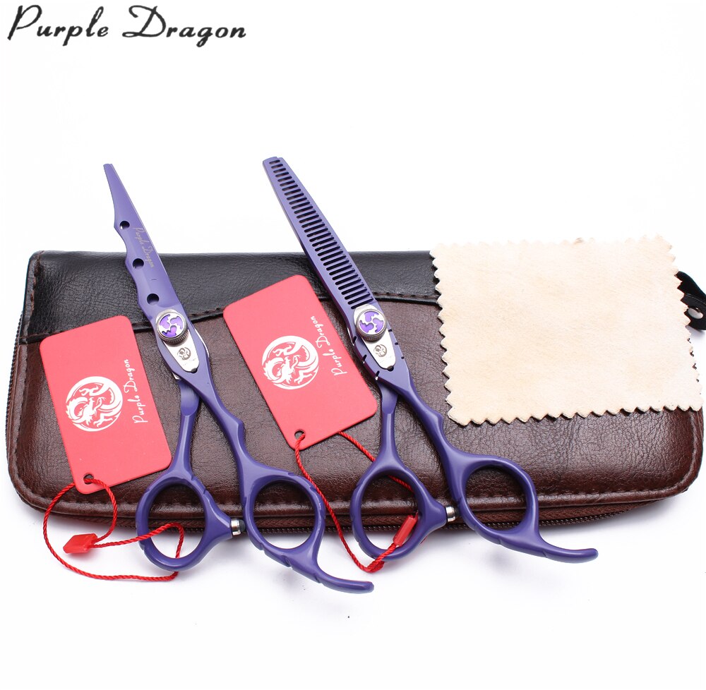 6" Stainless Purple Dragon Violet Professtional Pet Scissors Regular Scissors Thinning Shears Dog Grooming Scissors Pliers Z1019