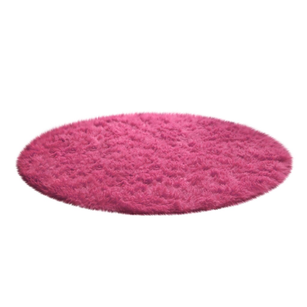 Computer Chair Upholstery Area Rug mats Fluffy Round Alfombra for Living Room Faux Fur Carpet Kids Bedroom Plush Shaggy: G