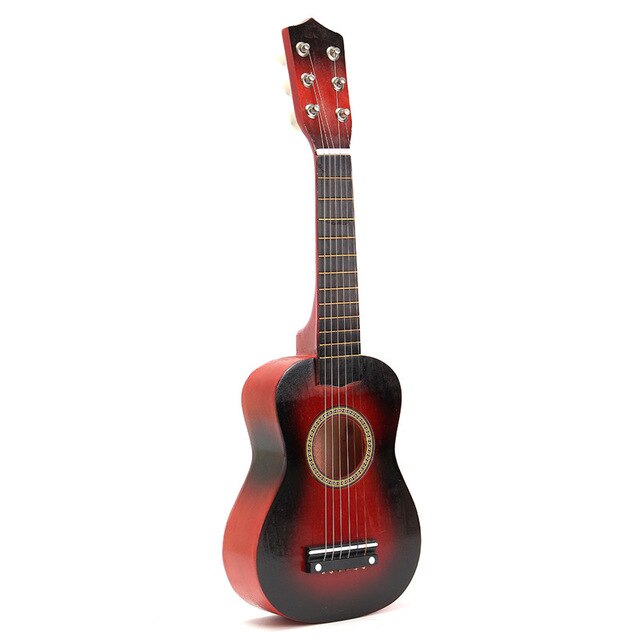 21" Ukulele Basswood Acoustic Nylon 6 Strings Ukulele Bass Guitar Musical Instrument for beginners or Basic players: Red