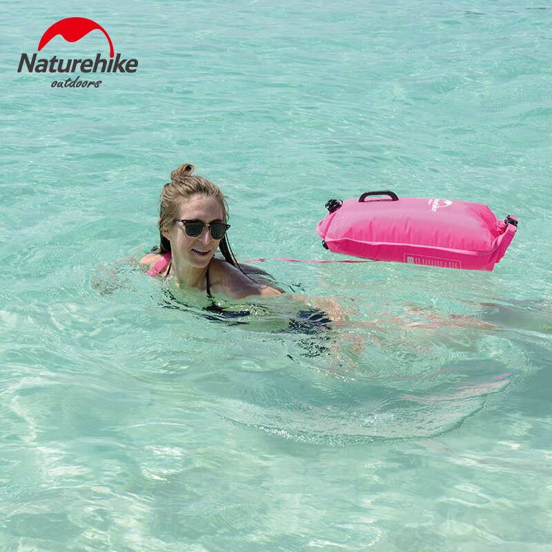 Naturehike-bolsa inflable de flotación para natación, boya salvavidas para piscina, bolsa impermeable seca para natación a la deriva, rosa y naranja