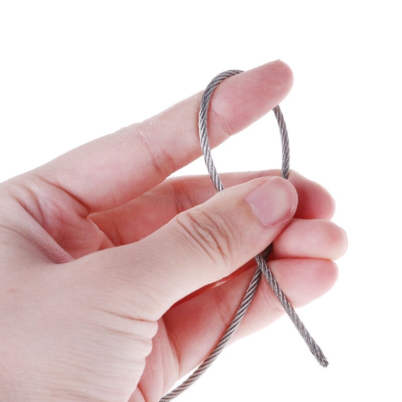 5m 304 Stainless Steel Wire Rope Soft Fishing Lifting Cable 7x7 Clothesline-M15