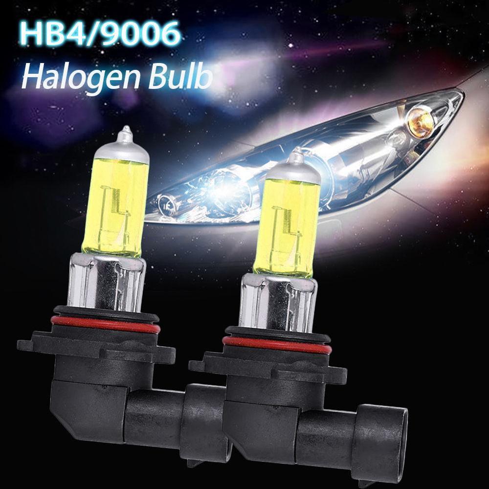 2Pcs HB4 9006 Geel 12V 55W P22d 3000K Halogeen Lampen Auto Koplampen Auto Lampen Glas super Heldere Automobiles Lichtbron