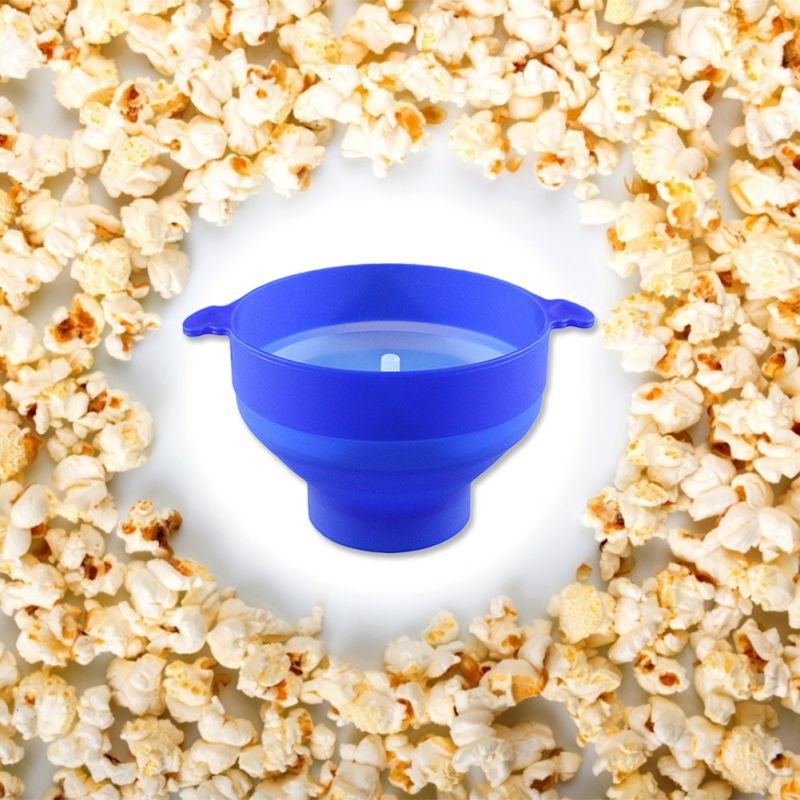 Folding Silicon Microwave Air Popcorn Bowl Kitchen Simple Tool Diy Popcorn Barrel Bowl Machine