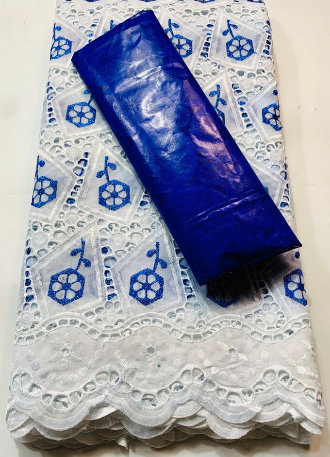 Robe de mariée en tissu Bazin Riche, Voile suisse, Voile africain, , + 2.5 Yards, YKM102, 2.5