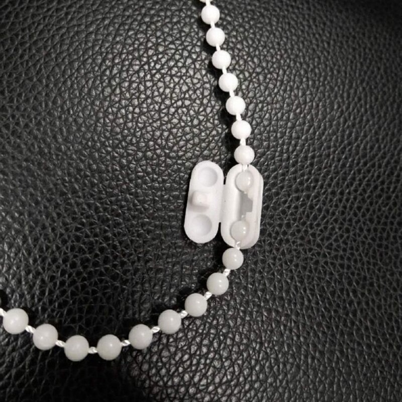 20Pcs White Plastic Beaded Chain Connector Vertical Roman Roller Shades Blind Window Curtain Chain Replacement Cord Clip