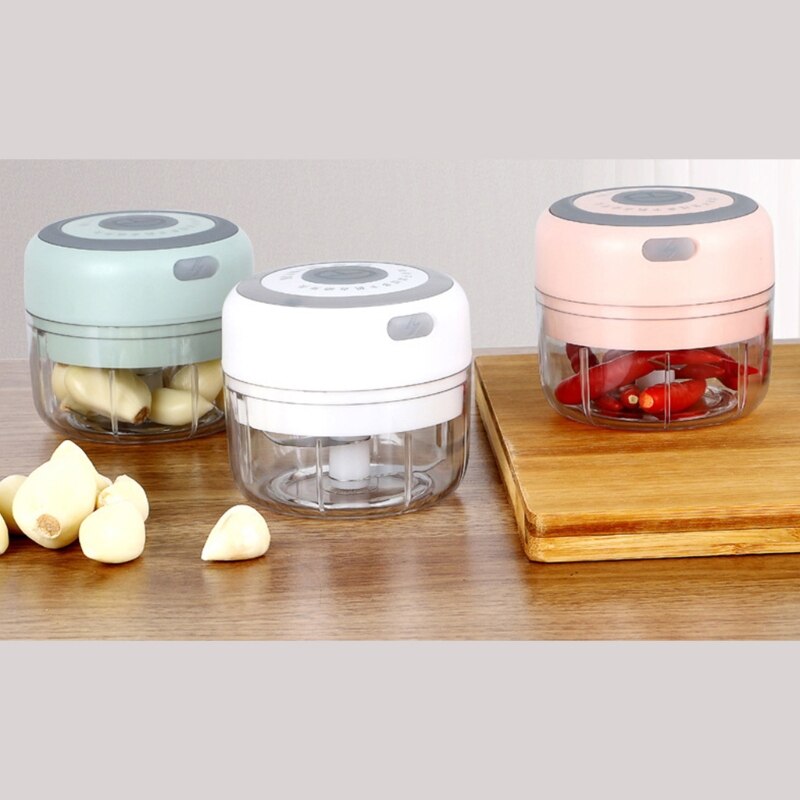 Electric Mini Garlic Press Mincer Food Chopper Processor for Pepper Vegetable Nuts Crushed Ginger Baby Food Maker