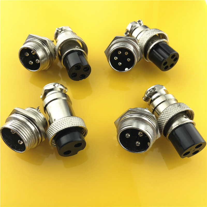 1 set GX16 2/3/4/5/6/7/8/9 Pin Male & vrouwelijke 16mm Draad Panel Ronde Connector Deksel Cap L70-78 Luchtvaart Connector Socket Plug