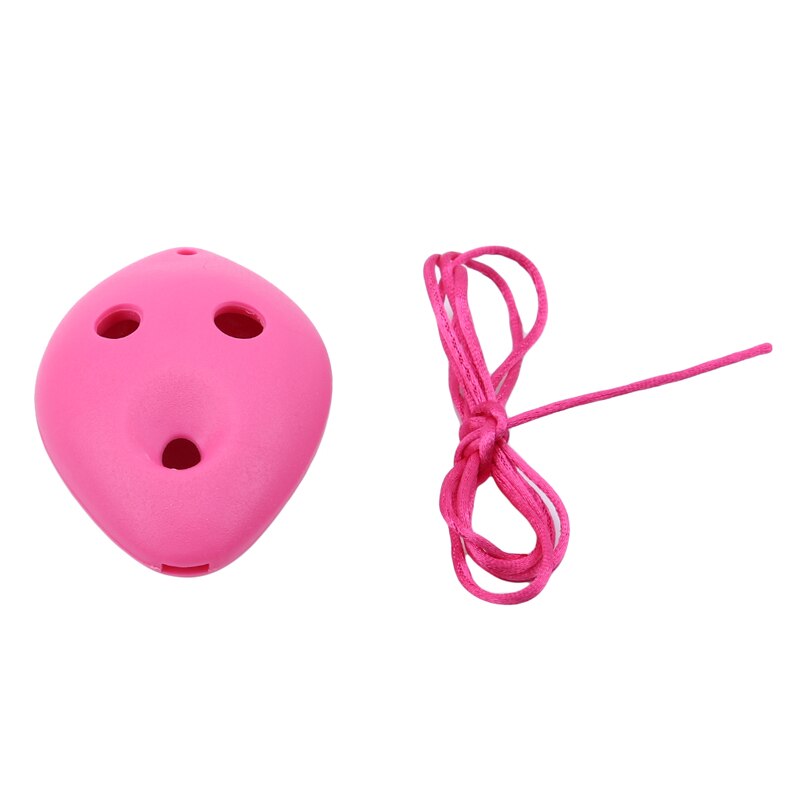 Ocarina tillbehör 6 hål ocarina sopran c key abs plast handgjorda musikinstrument: Rosröd