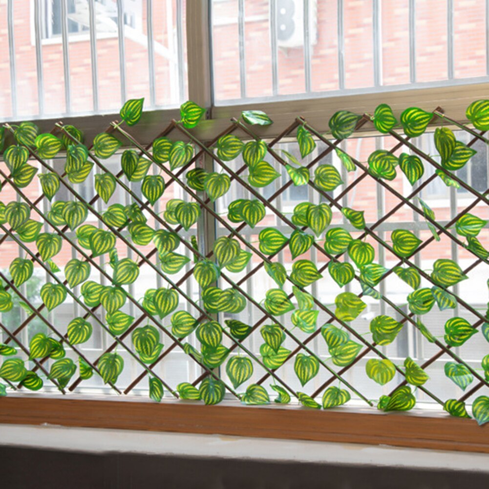 Artificial Leaf Fence Net Artificial Hedges Fence Faux Lvy Vine Leaf Decoration Simulation Green Plants for Outdoor Garden Decor