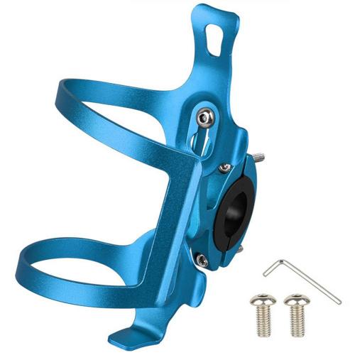 Mountain Bike Cycling Water Bottle Cage Aluminum Alloy Cup Holder Drink Bracket Cup Holder Drink Bracket: Blue 2